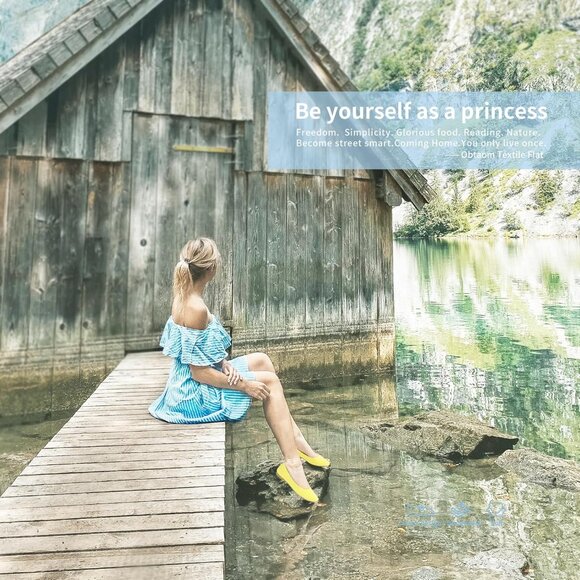 Obtaom Women Mustard Textile Closed Round Toe Slip on Ballet Flats Shoes - Picture 5 of 6